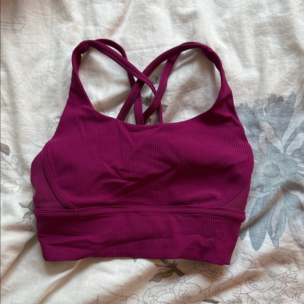 Lululemon Athletica Magenta Crisscross Sports Bra